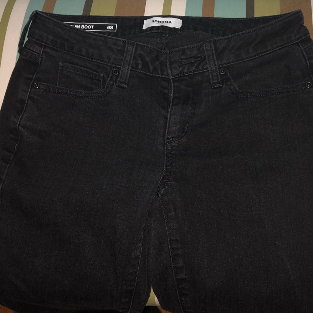 Sonoma Ladies bootleg black jeans size 6s